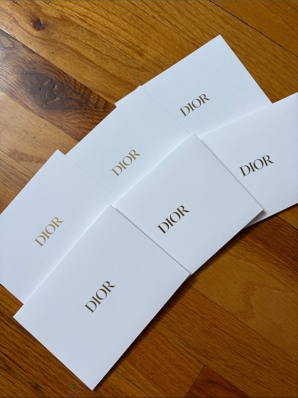Dior White Cards with Gold Logo - Luxury Stationery Set